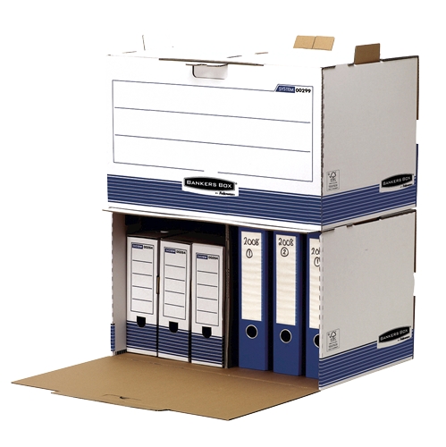 Fellowes Bankers Box Contenedor de Archivos - Acceso Frontal - Montaje Manual - Carton Reciclado Cer