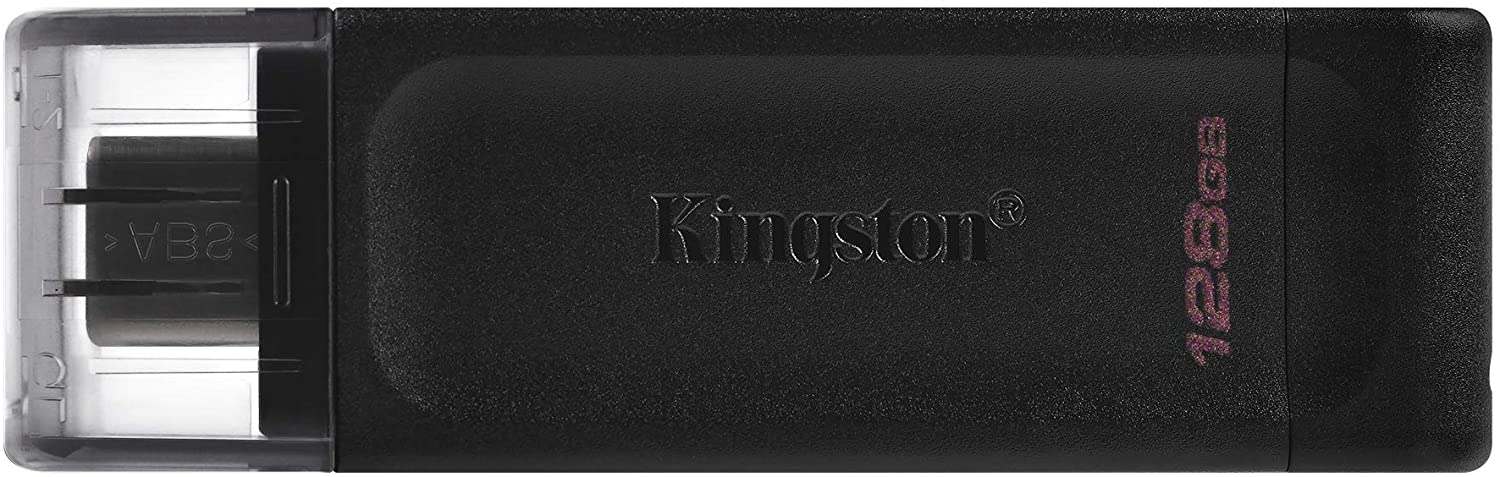 Kingston DataTraveler 70 Memoria USB Tipo C 128GB - USB-C 3.2 Gen 1 - Con Tapa - Color Negro (Pendri
