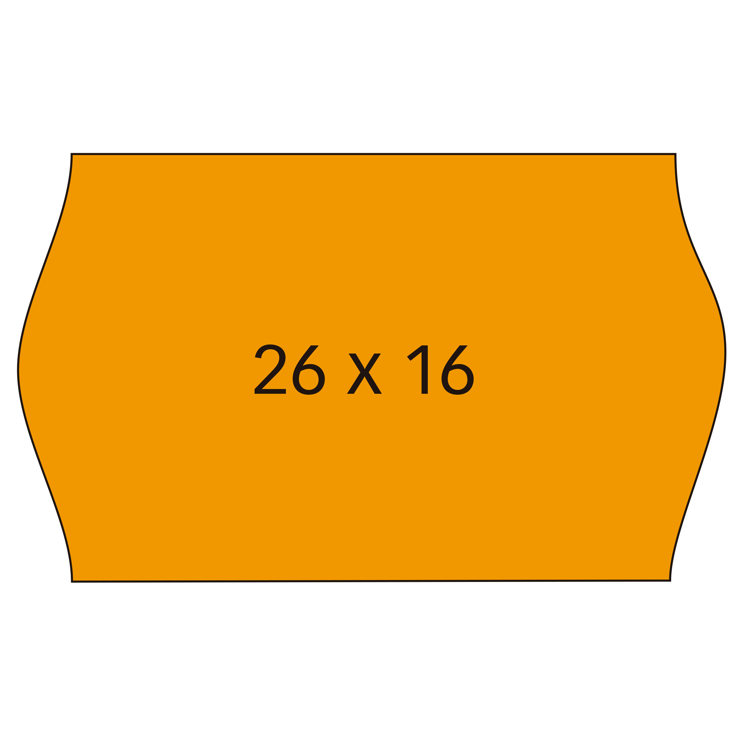 Apli Etiquetas Naranjas Removibles 26x16mm para Maquinas de Precios de 2 Lineas - Pack de 6 Rollos -