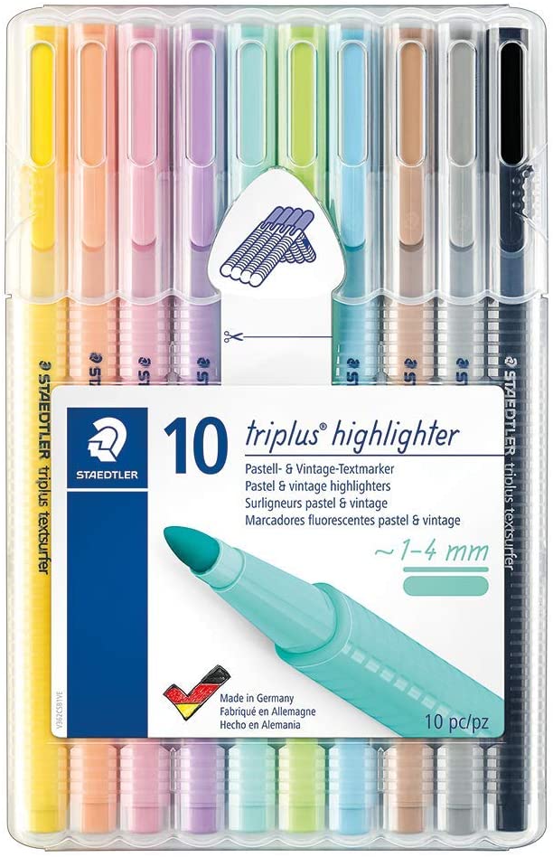 Staedtler Triplus Textsurfer 362 Pack de 10 Marcadores Fluorescentes - Trazo 1 - 4mm Aprox - Tina Ba