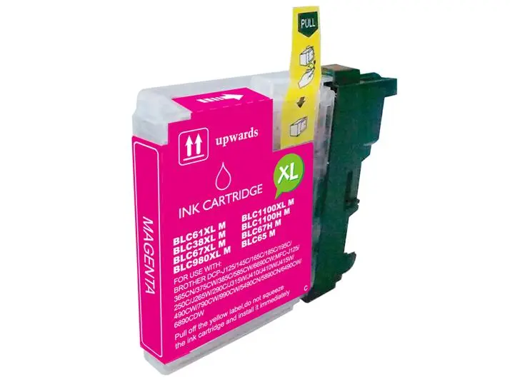 Brother LC980XL/LC1100XL/LC985XL Magenta Cartucho de Tinta Generico - Reemplaza LC980M/LC1100M/LC985