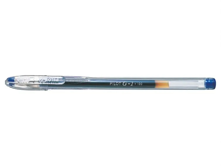 Pilot Boligrafo de Gel G1 - Recargable - Punta de Bola 0.5mm - Trazo 0.3mm - Cuerpo Transparente - C