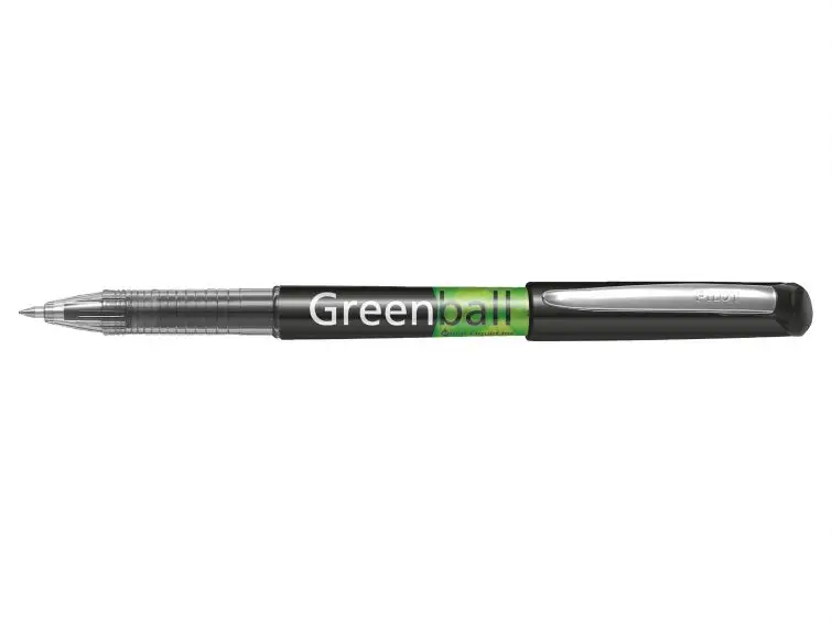 Pilot Boligrafo de Tinta Liquida Greenball - Recargable - Fabricado con Plastico Reciclado - Punta M