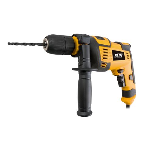 Blim Taladro Percutor 810W - Velocidad Regulable 0-3000rpm - Portabrocas de 13mm sin Llave - Boton d