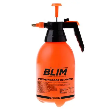 Blim Pulverizador de Mano 2L - Boquilla de Laton - Uso con Agua y/o Fitosanitarios - Gatillo con Blo