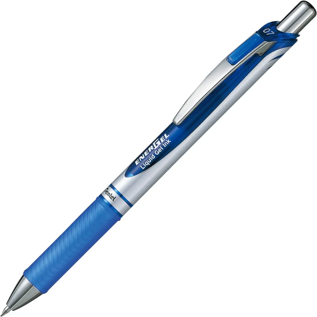 Pentel Energel Boligrafo de Bola Retractil - Punta 0.7mm - Trazo 0.35mm - Tinta Gel - Recargable - G