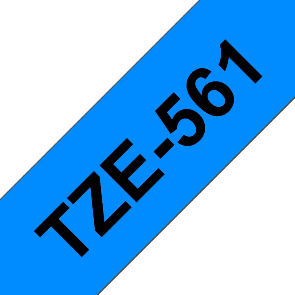 Brother TZe561 Cinta Laminada Generica de Etiquetas - Texto negro sobre fondo azul - Ancho 36mm x 8 