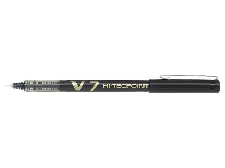 Pilot Boligrafo de tinta liquida V7 HI-Tecpoint Rollerball - Punta fina de aguja 0.7mm - Trazo 0.5mm