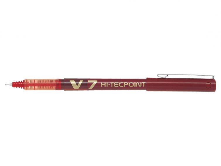 Pilot Boligrafo de tinta liquida V7 HI-Tecpoint Rollerball - Punta fina de aguja 0.7mm - Trazo 0.5mm