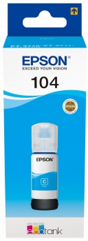 Epson 104 Cyan Botella de Tinta Original - C13T00P240