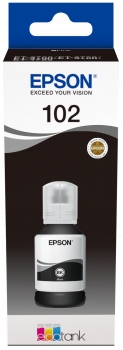 Epson 102 Negro Botella de Tinta Pigmentada Original - C13T03R140