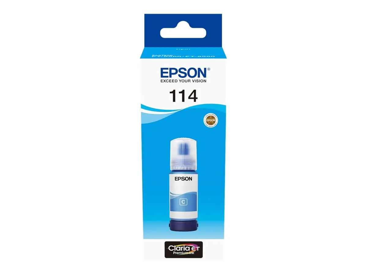Epson 114 Cyan Botella de Tinta Pigmentada Original - C13T07B240