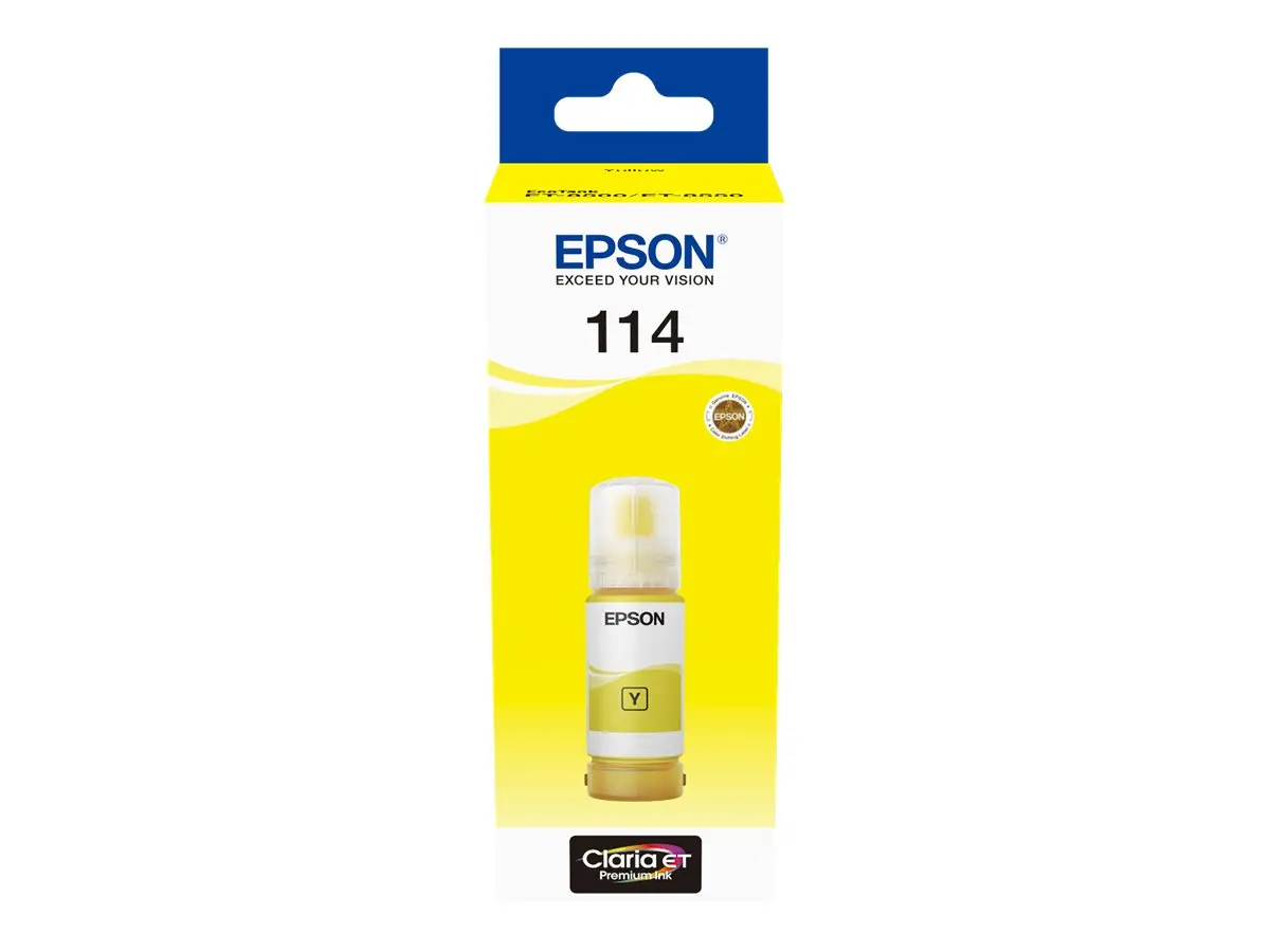 Epson 114 Amarillo Botella de Tinta Pigmentada Original - C13T07B440