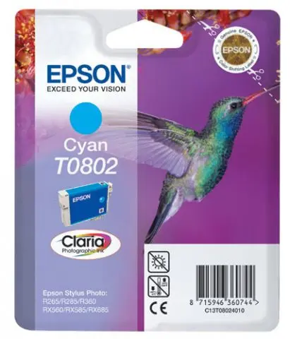 Epson T0802 Cyan Cartucho de Tinta Original - C13T08024011