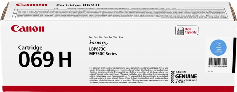 Canon 069H Cyan Cartucho de Toner Original - 5097C002
