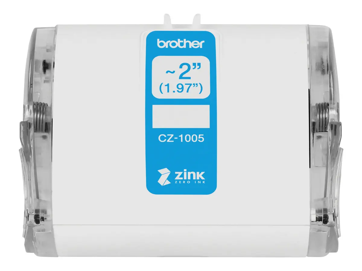 Brother CZ1005 Rollo de Etiquetas Originales de Tama�o Personalizado - Ancho 50mm x 5 metros - Zero 