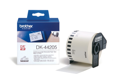 Brother DK44205 - Etiquetas Removibles Originales de Tama�o personalizado - Ancho 62mm x 30,48 metro