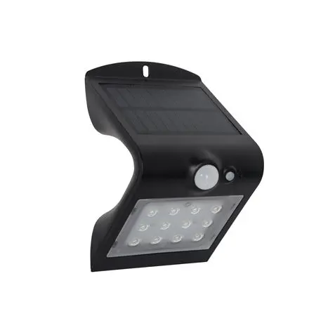 Elbat Aplique Led Solar Doble Iluminacion 1.5W - 220LM - Luz Fria 6000K - Luz Calidad 3000K - Sensor