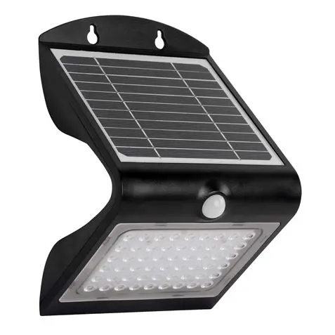 Elbat Aplique Led Solar Doble Iluminacion 4W - 500LM - Luz Fria 6000K - Luz Calidad 3000K - Sensor d
