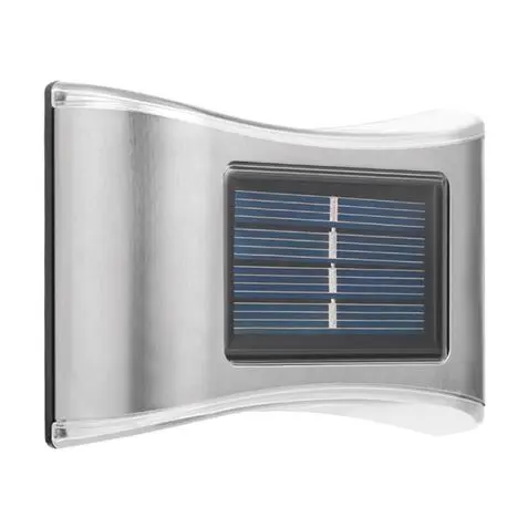 Elbat Aplique Solar LED 150lm - Panel Solar Integrado 2V, 120mAh - Bateria 1.2V, 600mAh - Carcasa Ac