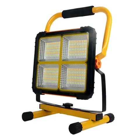 Elbat Foco Solar LED 120W 780lm - Panel Solar Integrado 6V, 3W - Bateria 3.2V, 20000mAh - Angulo Ilu
