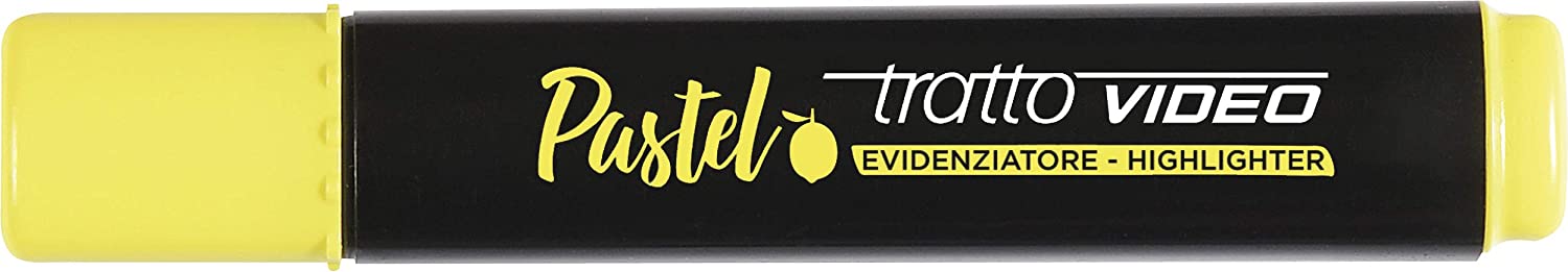 Tratto Video Pastel Marcador Fluorescente - Punta Biselada - Tinta al Agua - Secado Rapido - Color A