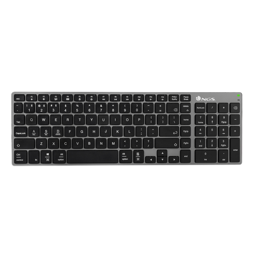 NGS Fortune-BT Teclado Multidispositivo Inalambrico USB Bluetooth - Silencioso - Teclas X-Type - Bat