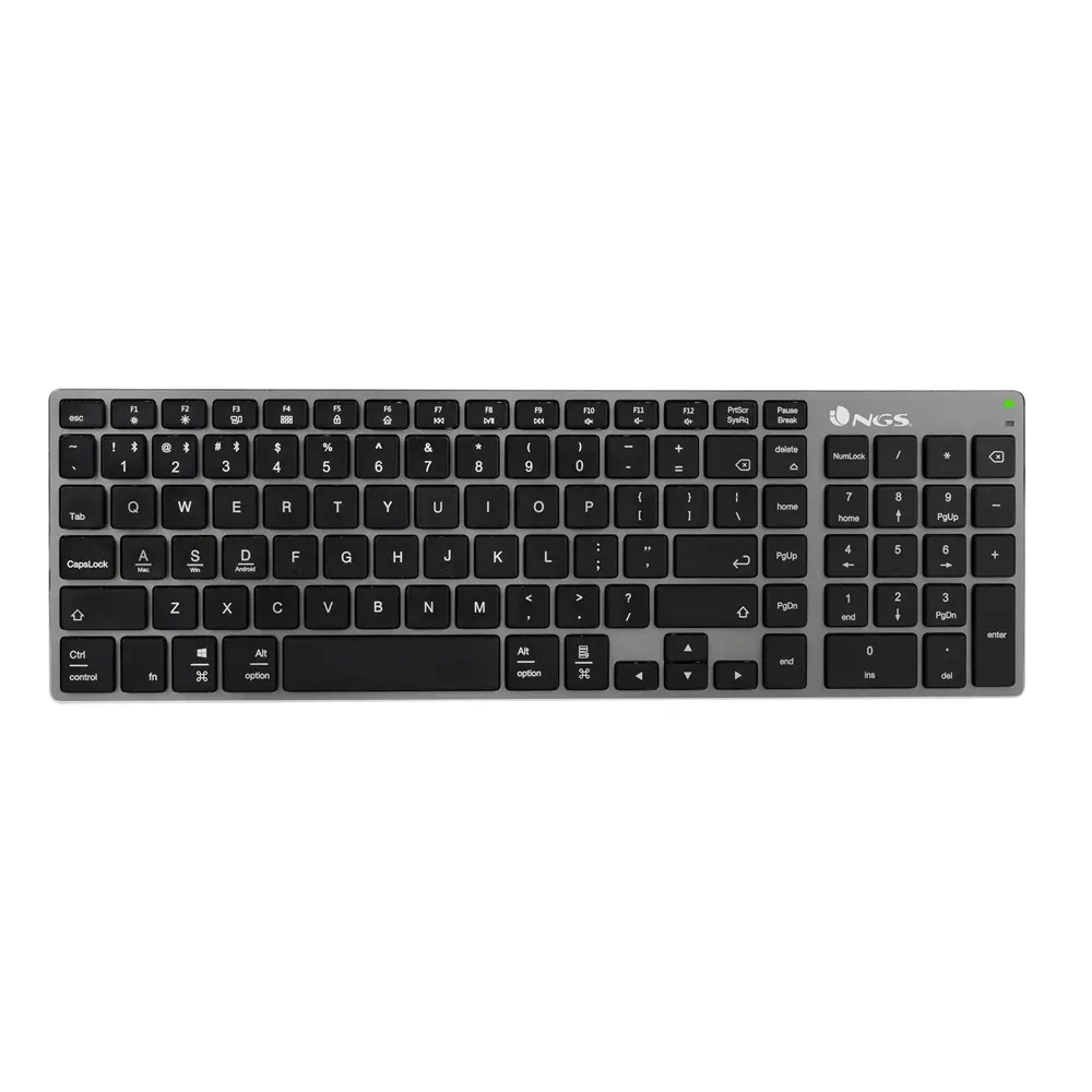 NGS Fortune-BT Teclado Multidispositivo Inalambrico USB Bluetooth - Silencioso - Teclas X-Type - Bat