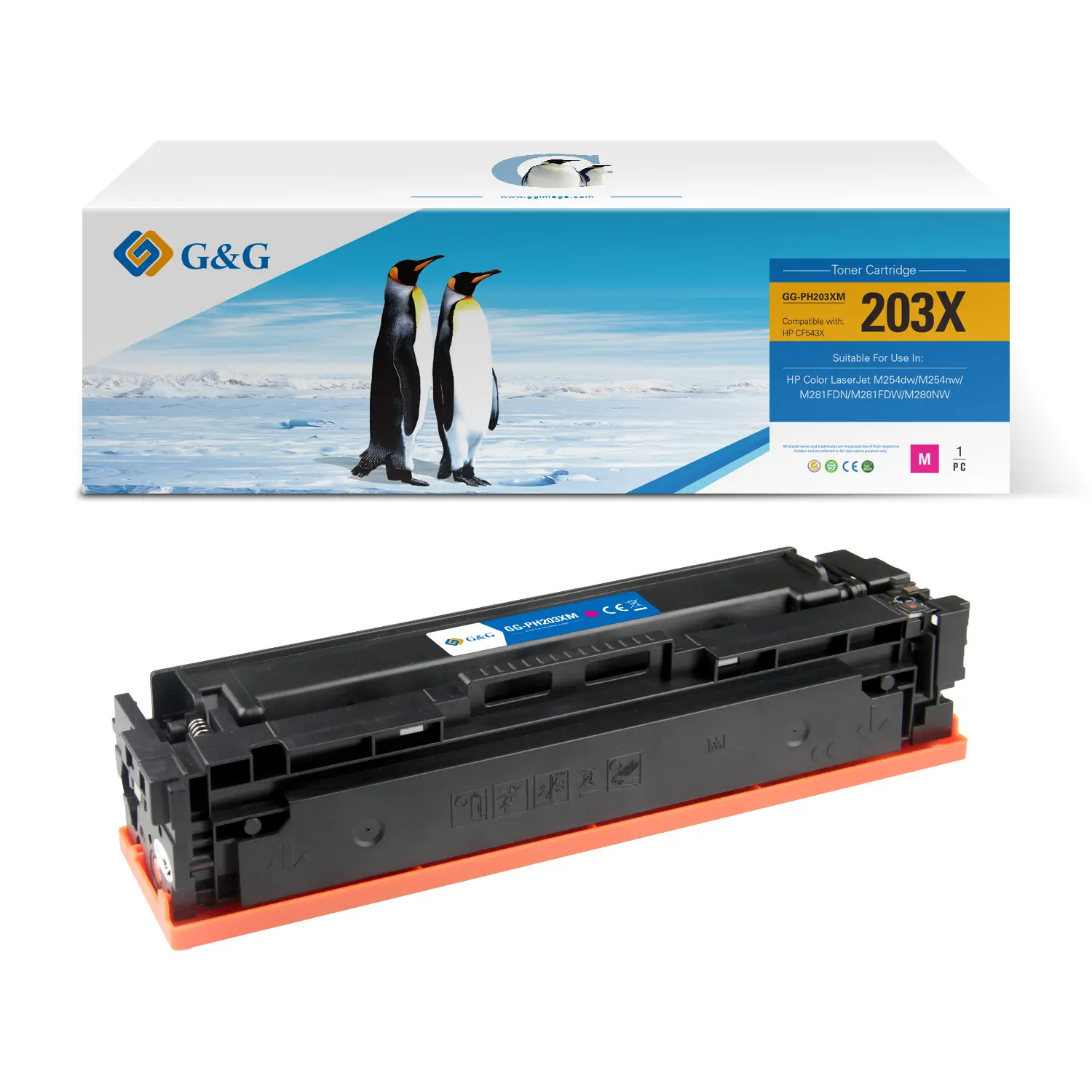 G&G Canon 054H/045H Magenta Cartucho de Toner Generico - Reemplaza 3026C002/3022C002/1244C002/1240C0