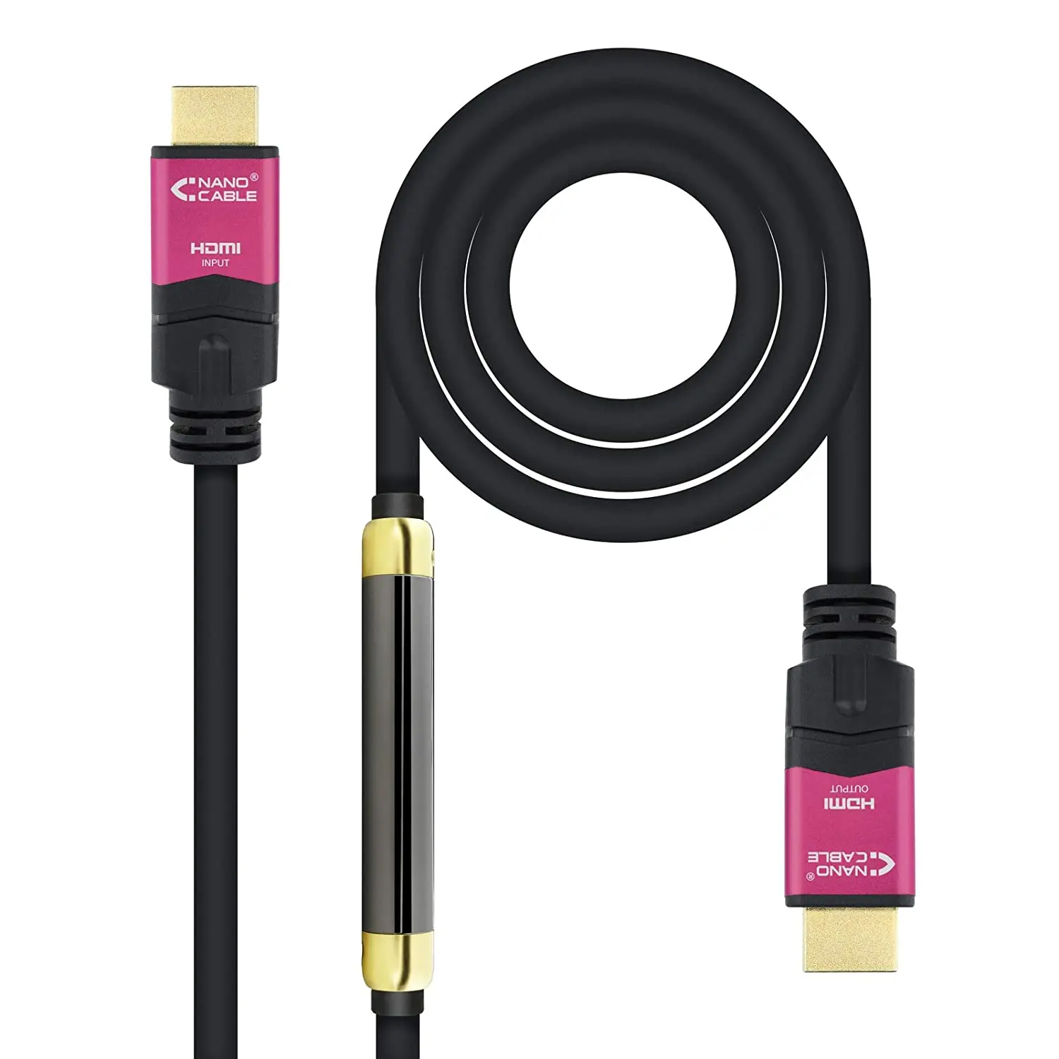 Nanocable Cable HDMI v2.0 Macho con Repetidor a HDMI v2.0 Macho 15m - 4K@60Hz 18Gbps - Alta Velocida