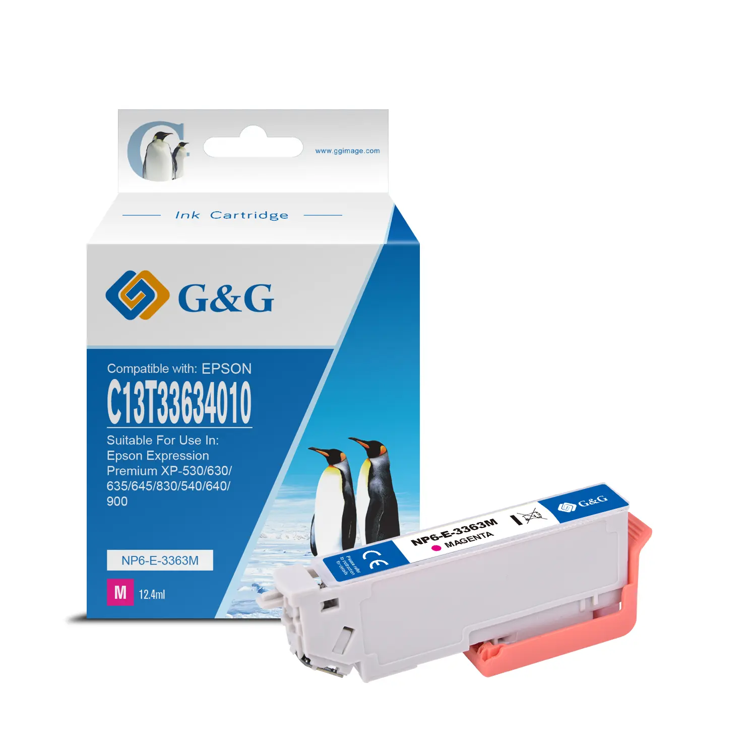 G&G Epson T3363/T3343 (33XL) Magenta Cartucho de Tinta Generico - Reemplaza C13T33634012/C13T3343401