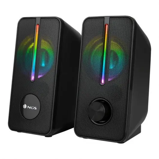 NGS Gaming GSX-150 Altavoces USB 2.0 12W - Iluminacion LED RGB - Conexion Jack 3.5mm - Controles en 