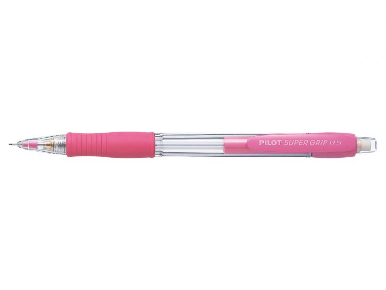 Pilot Portaminas SuperGrip H185 - Trazo 0.5mm - Mina HB - Cuerpo Rosa