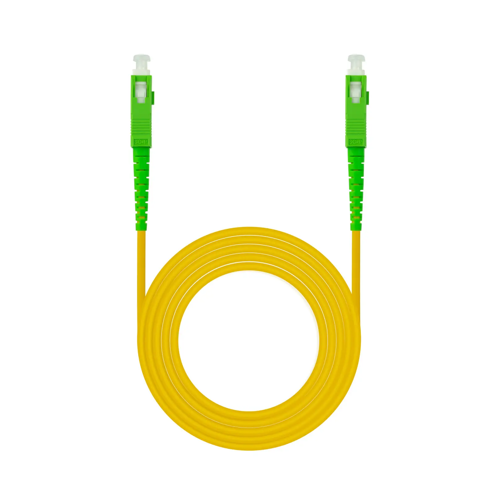 Nanocable Cable Fibra SC/APC-SC/APC Monomodo LSZH 1m - Color Amarillo