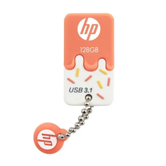 HP X778W Memoria USB 3.1 128GB - Diseo Helado Naranja y Blanco (Pendrive)