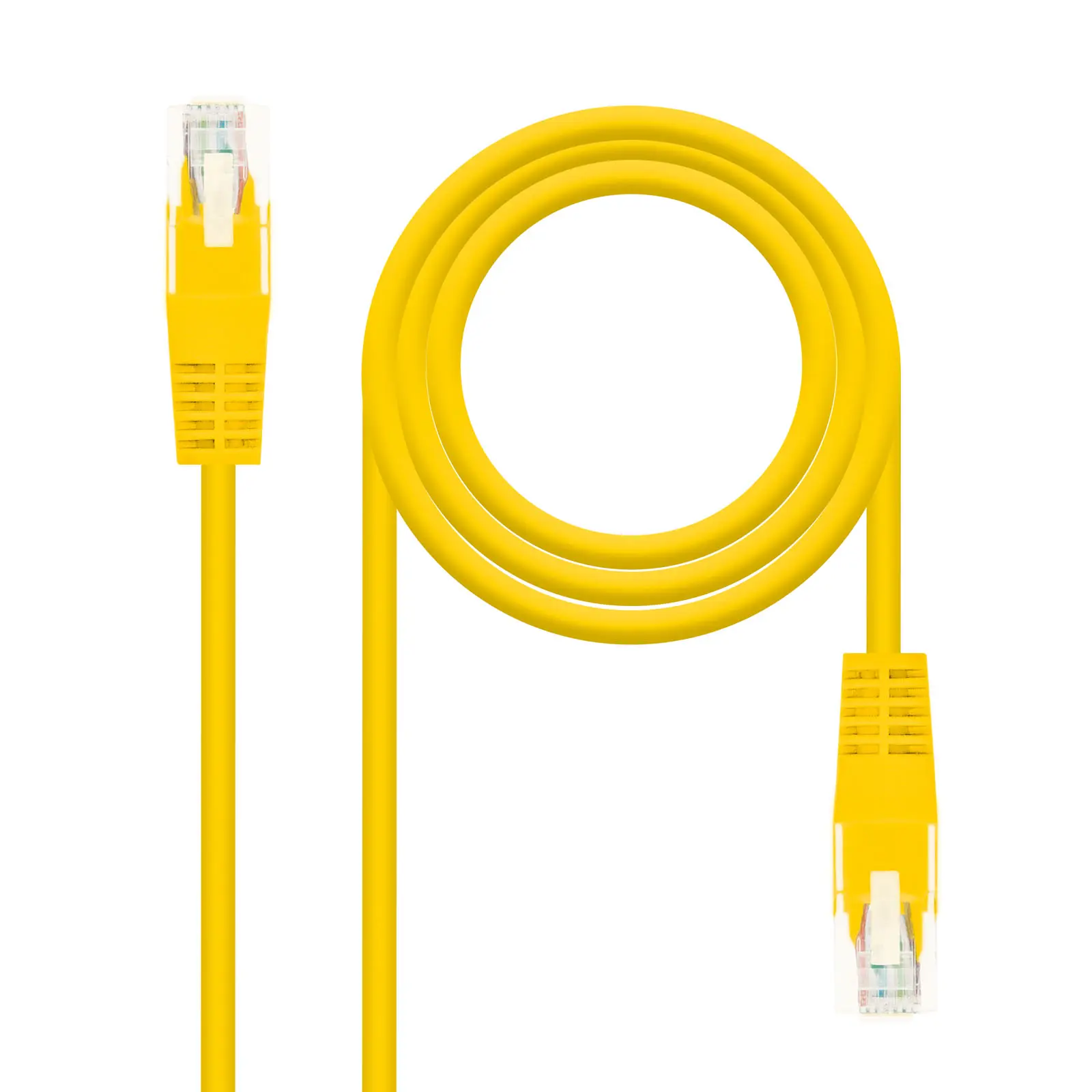 Nanocable Cable Red Latiguillo RJ45 CAT.6 UTP AWG24 - 25 cm - Color Amarillo