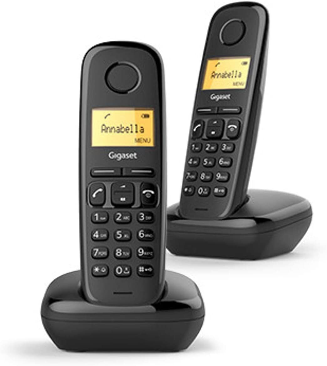 Gigaset A170 Duo Telefono Inalambrico Dect + 1 Supletorio - Identificador de Llamadas - Bloqueo de T