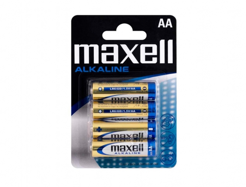 Maxell Pack de 4 Pilas Alcalinas LR06 AA 1.5V