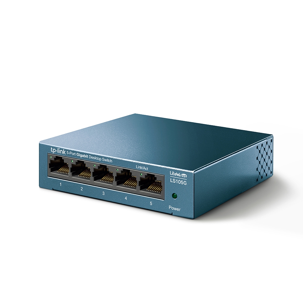 TP-Link Switch Sobremesa - 5 Puertos 10/100/1000Mbps - Tecnologia Verde - Control de Flujo - Plug & 