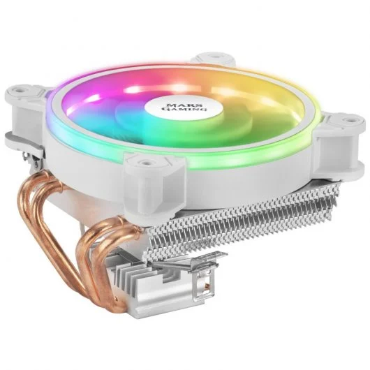 Mars Gaming Ventilador CPU 120mm con Disipador 4 Heatpipes- Iluminacion ARGB - Velocidad Max. 2200rp