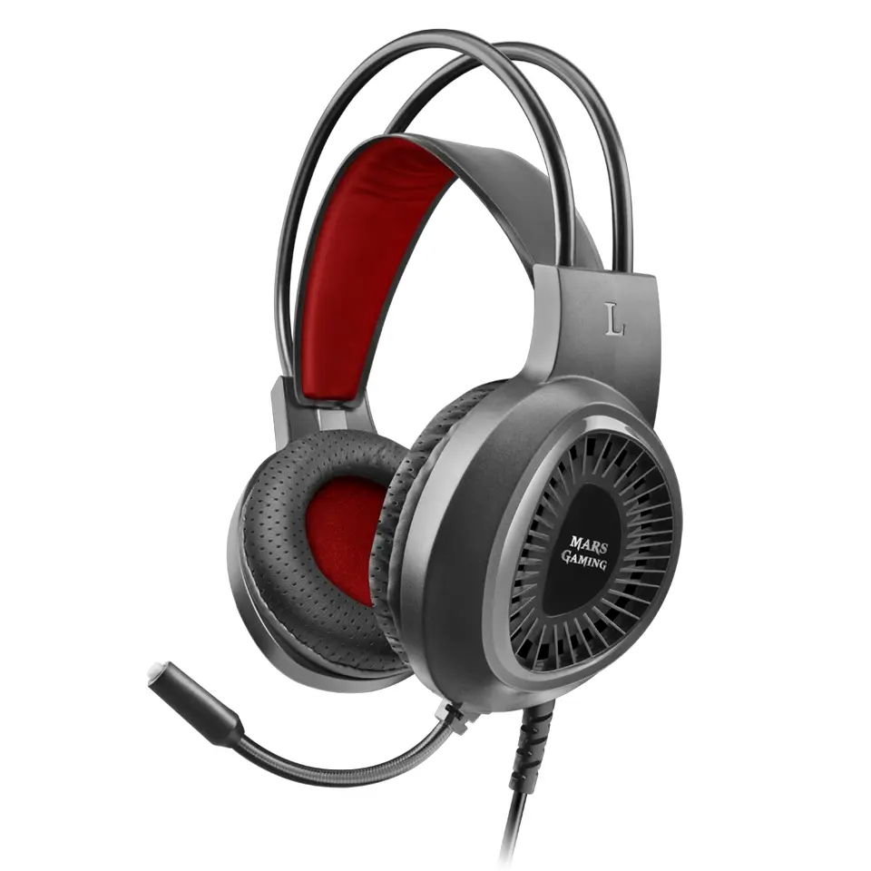 Mars Gaming MH120 Auriculares Gaming con Microfono Flexible - Diadema Ajustable - Almohadillas Acolc