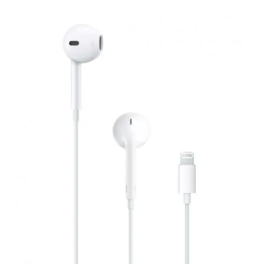 Apple EarPods Auriculares Binaurales Lightning - Microfono Integrado - Control de Volumen - Color Bl