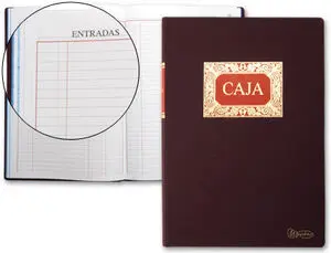 Miquel Rius Libro de Caja M.D con Entradas y Salidas - Tama�o Folio Natural - 100 Hojas - Forrado en