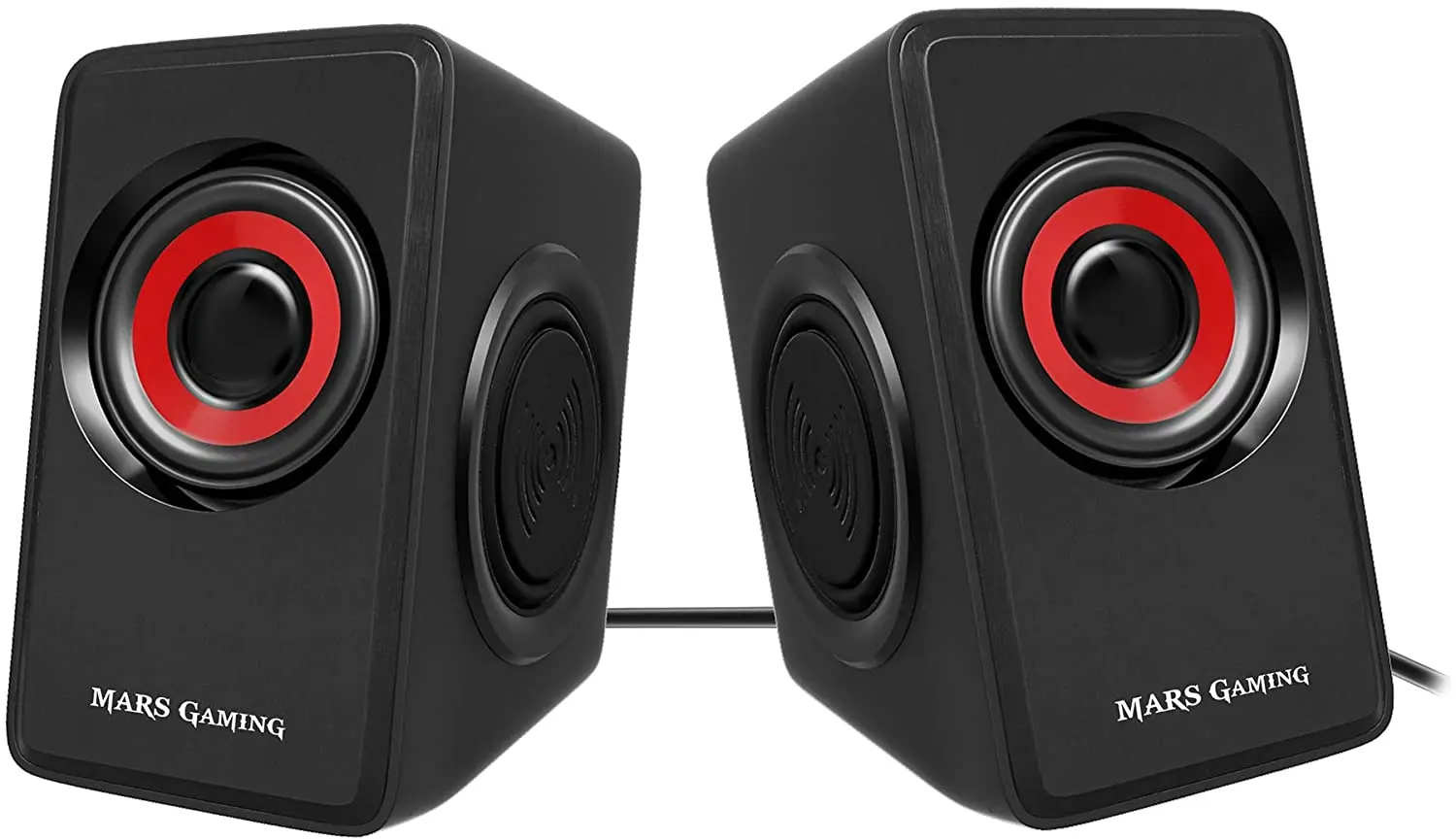 Mars Gaming MS1 Altavoces 2.0 10W USB, Jack 3.5mm - 6 Drivers de Sonido: 2 Activos y 4 Pasivos - Con