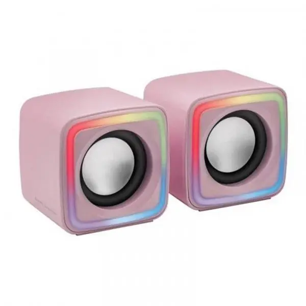 Mars Gaming MSCUBE Altavoces 8W - Iluminacion RGB - Sonido DSP - USB, Entrada Jack 3.5mm - Compactos