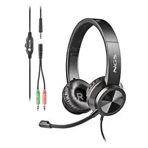 NGS MSX 11 Pro Auriculares con Microfono Flexible - Diadema Ajustable - Almohadillas Acolchadas - Co