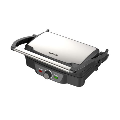 Muvip Sandwichera Grill 1600W - Apertura hasta 180� - Temperatura Regulable - Placa Superior Bascula