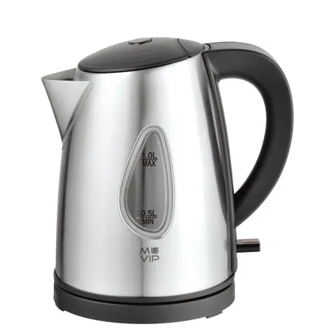 Muvip Hervidor de Agua Electrico 2200W - Capacidad 1L - Cuerpo de Acero Inoxidable - Indicador de Ni