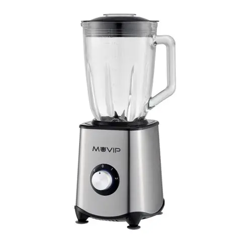 Muvip Batidora de Vaso 1300W 1.5L - 2 Velocidades - Cuerpo y Chuchillas de Acero Inoxidable - Funcio