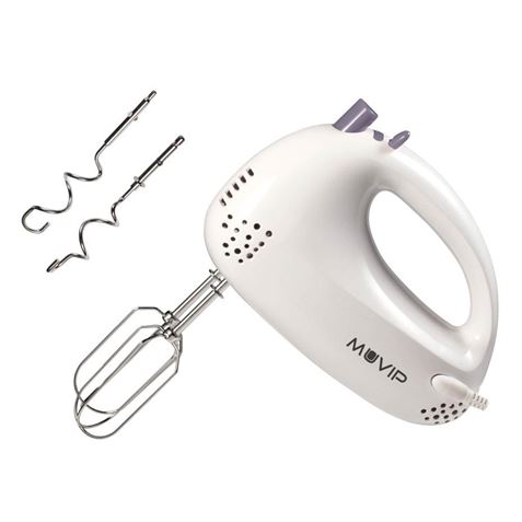 Muvip Batidora Amasadora de Mano para Reposteria 200W - 5 Velocidades - 2 Conjuntos de Varillas - Bo